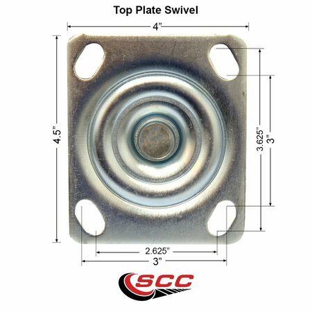 Service Caster Tool Box Caster Wheel Set 4'' Phenolic Swivel Casters, 4PK TOOL-SCC-30CS420-PHB-2-TLB-2